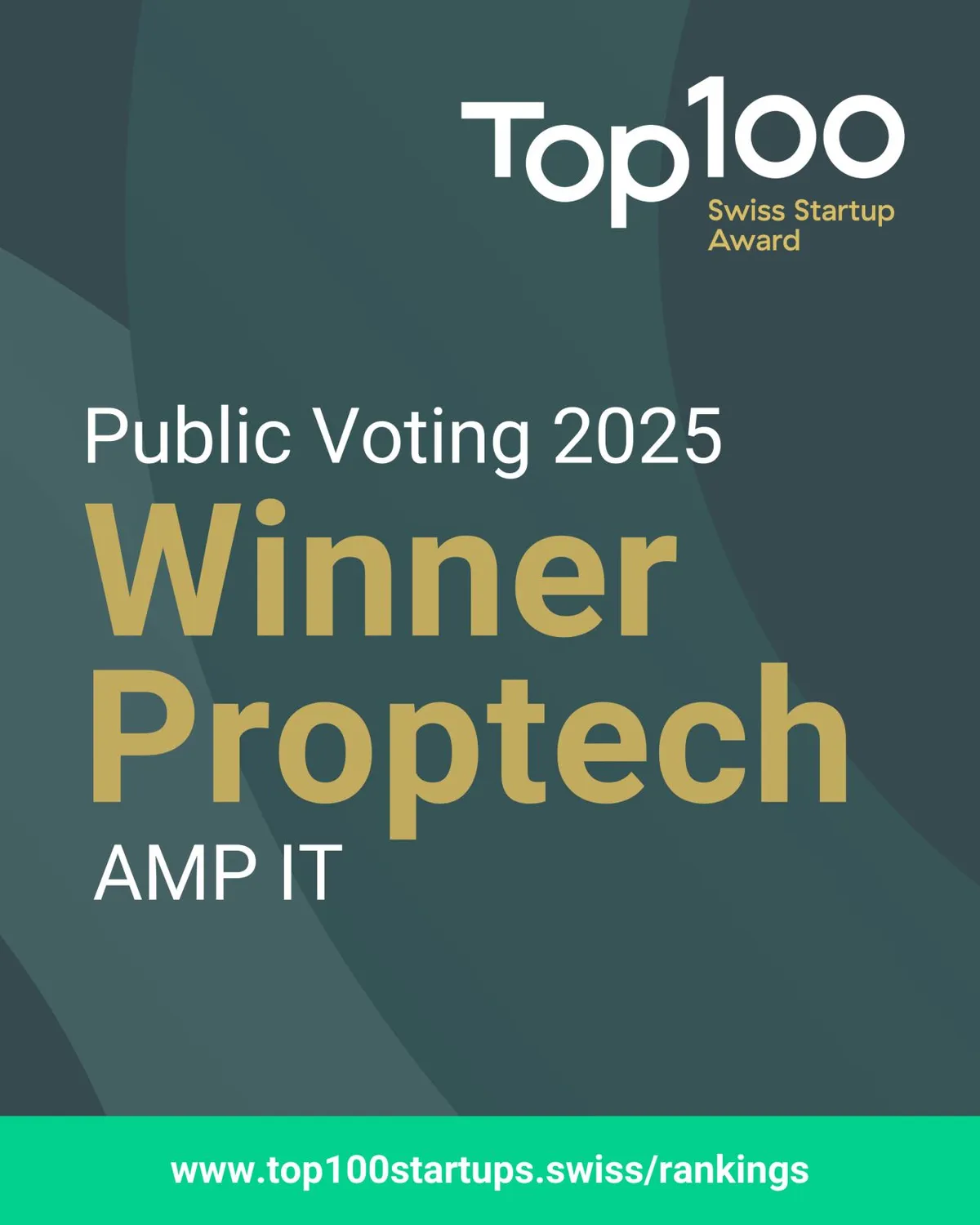 AMP IT voted in the TOP 100 Swiss Startup Award, PropTech category